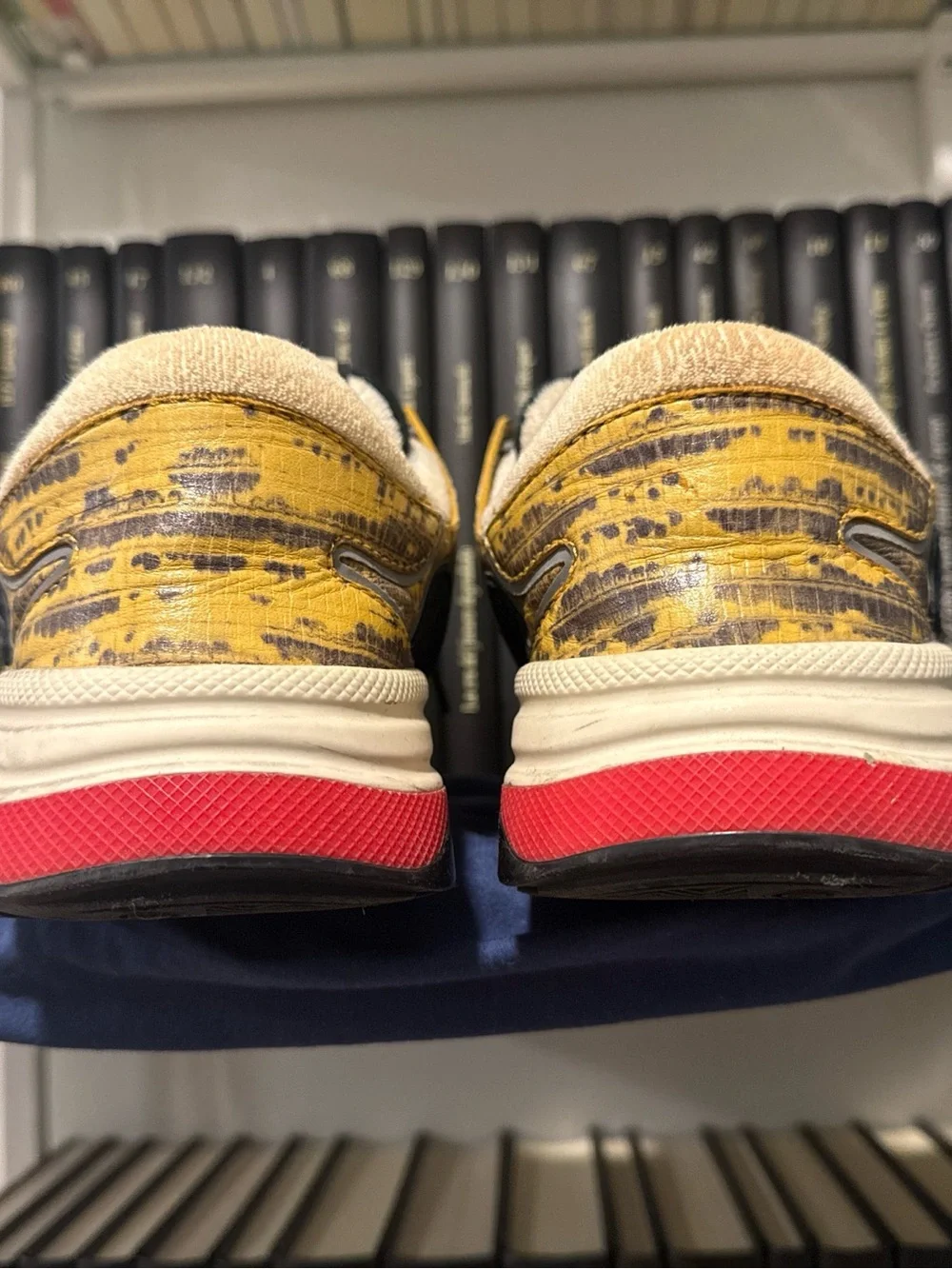 Men’s Gucci Ultrapace sneakers in yellow tejus printed colorway